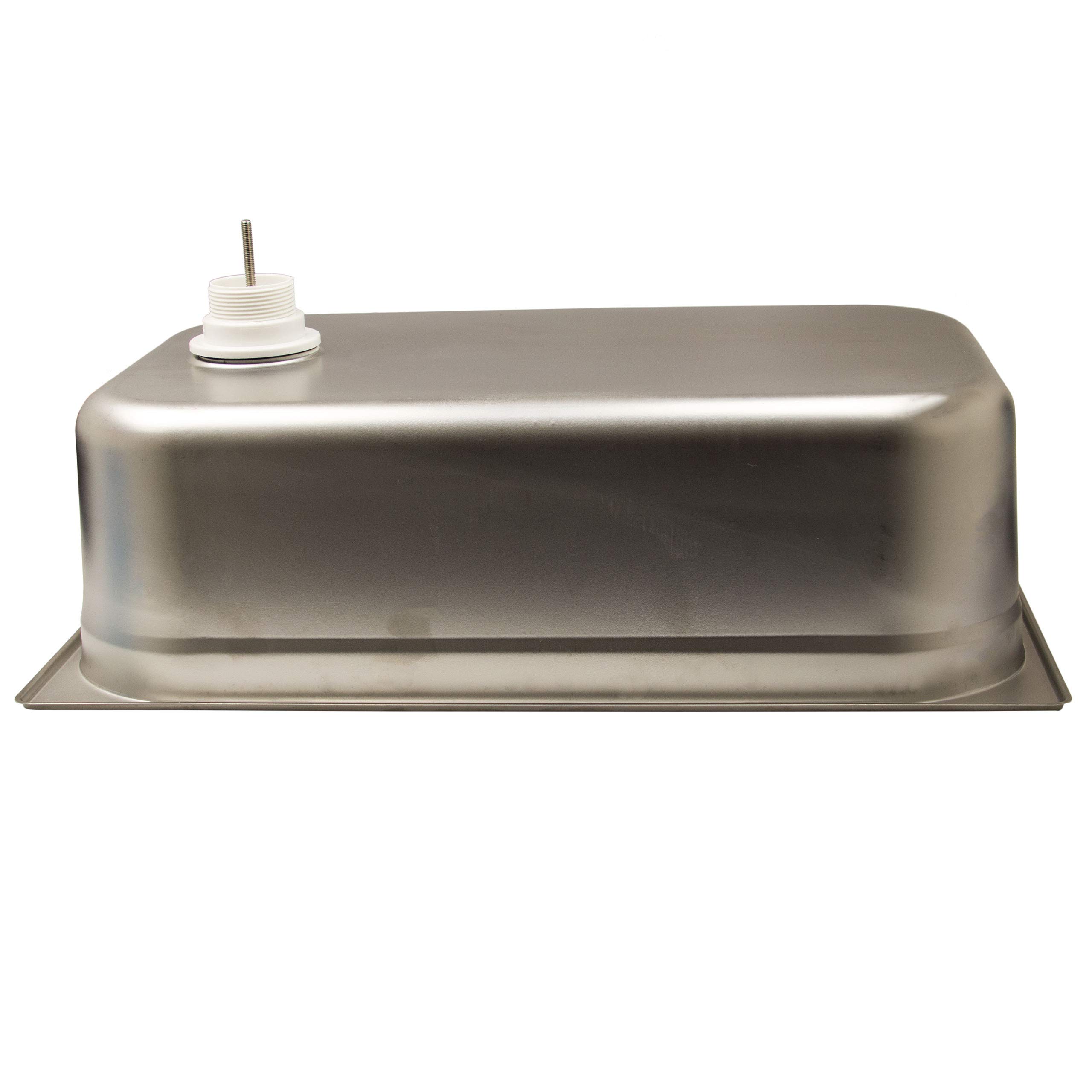 Waschbecken 1/1 530mm x 325mm x 150mm Edelstahl mit einem Universal Ablaufventil