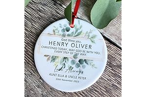 Personalized Baptism Christmas Ornaments: A Cherished Keepsake for Godparents to Bestow