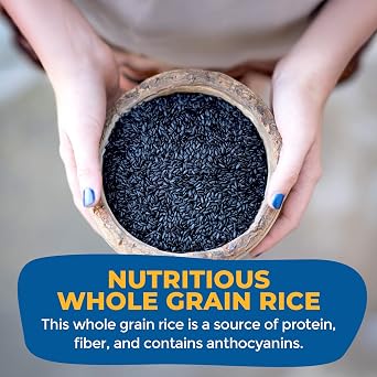 Lotus Foods Heirloom Forbidden Rice - Black Rice, Purple Rice, Black Rice Bulk, Gluten Free Heirloom Rice, Whole Grain, Non GMO, Vegan - 15 Oz Bag (Pack of 1)