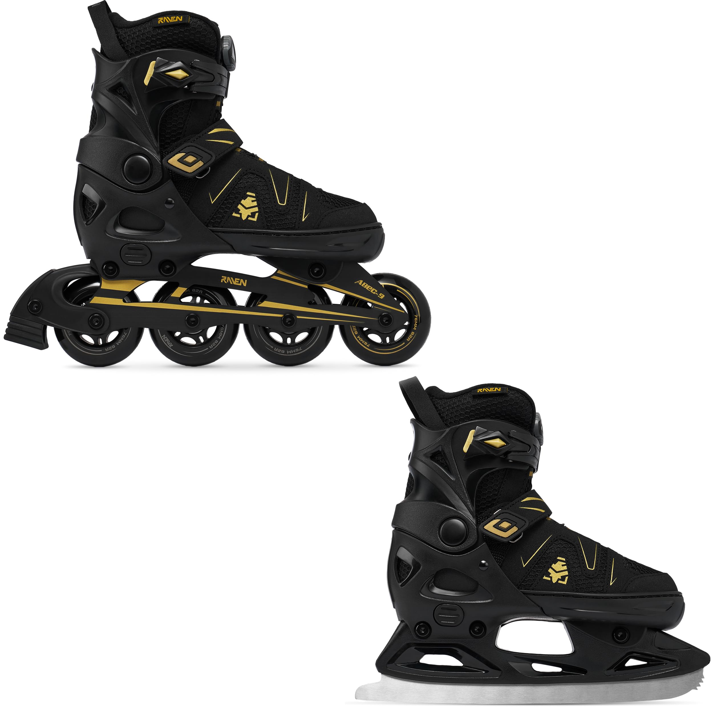 Raven – Patines para niñas, niños, Adultos y niños – Patines con Ruedas – Opción 2 en 1 con Patines de Hielo – Ajustables – Pulse — view 21