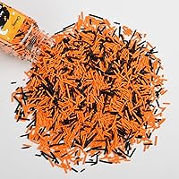 Vista 32 de Gránulos de Halloween para decoración de pasteles, gránulos de perlas negras y rojas con murciélagos negros y dulces de globo ocular, perfectos