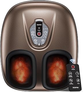 RENPHO Foot Massager Machine with Heat [2026 Upgraded], Shiatsu Foot Massager for Plantar Fasciitis, Birthday Gifts for Women, Wireless Control, Knead Away Fatigue, Soothe from Sole, BN
