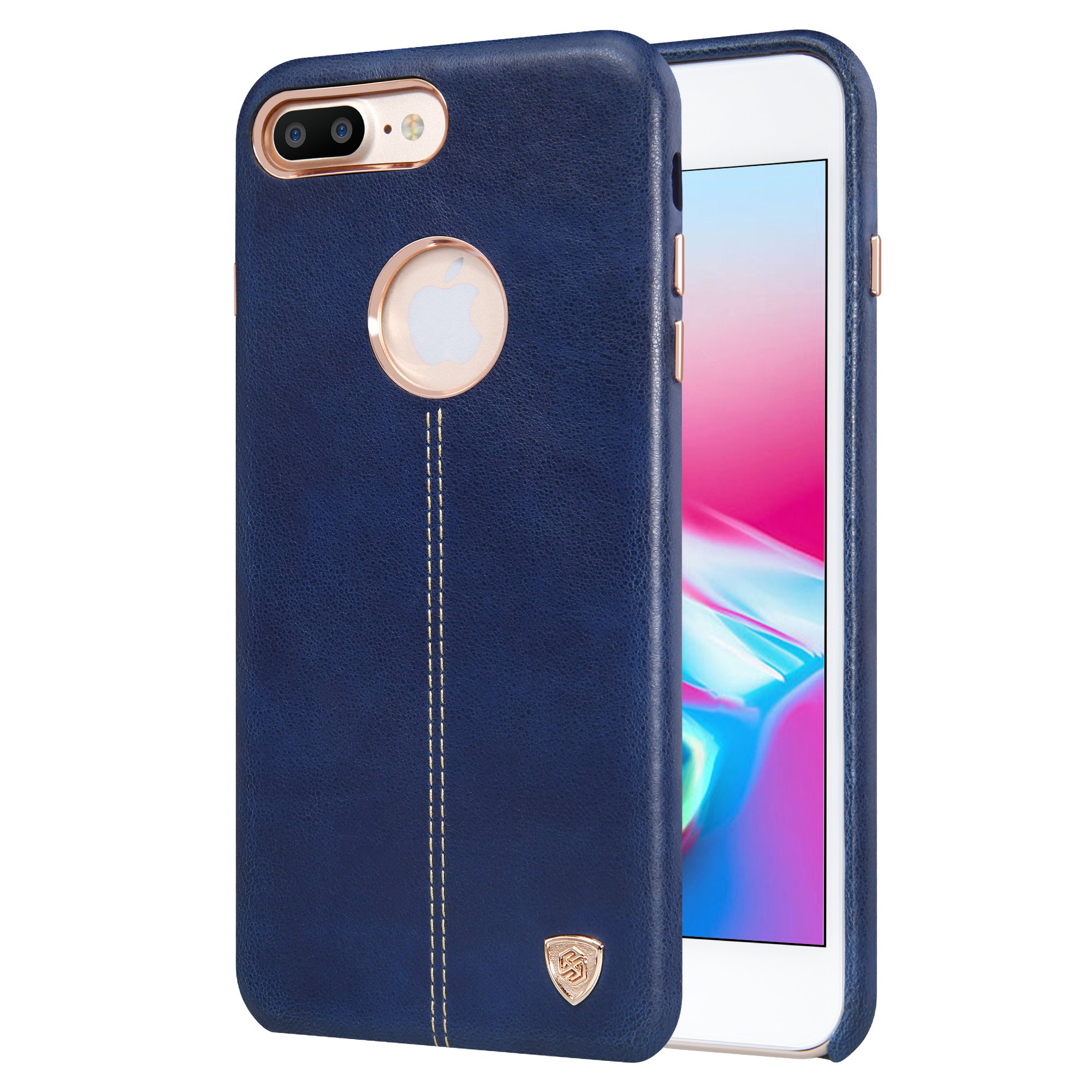 NillkinEnglon Leather Series Cover Case Designed For Apple iPhone 8 Plus - Blue