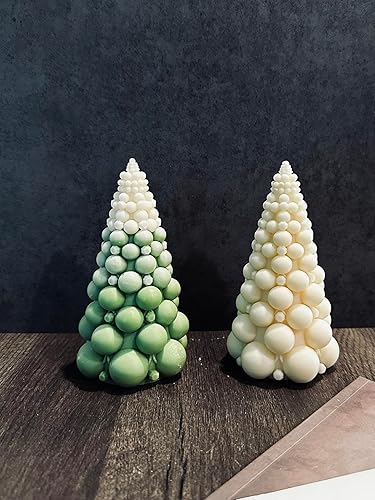 Miniatura 5 de Christmas Tree Candle, Shaped Pine Tree Candle, Aesthetic Christmas Decor, Christmas Eve Candle, Handmade Christmas Gift Candle (Caramel Popcorn,