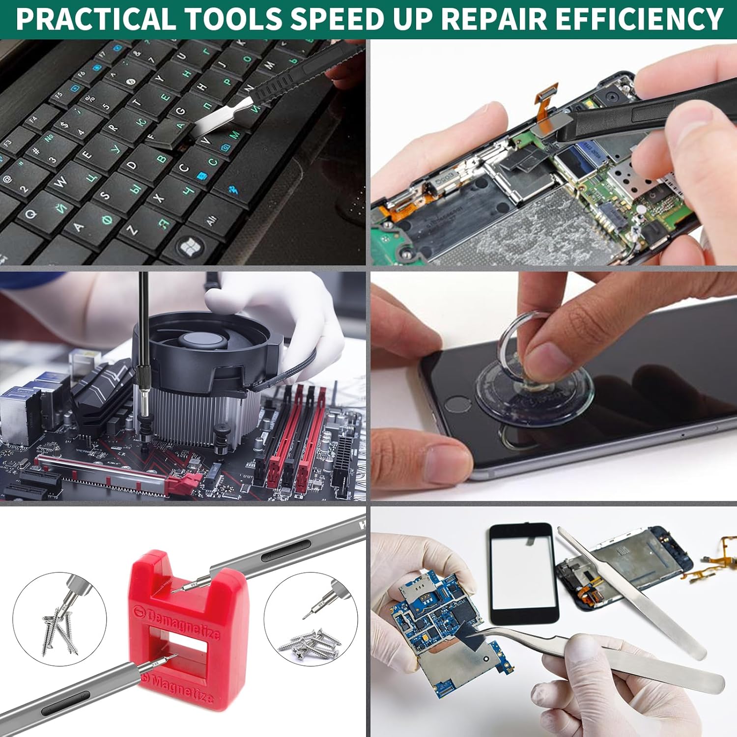 Magnetic screwdriver bits and magnetizer tool