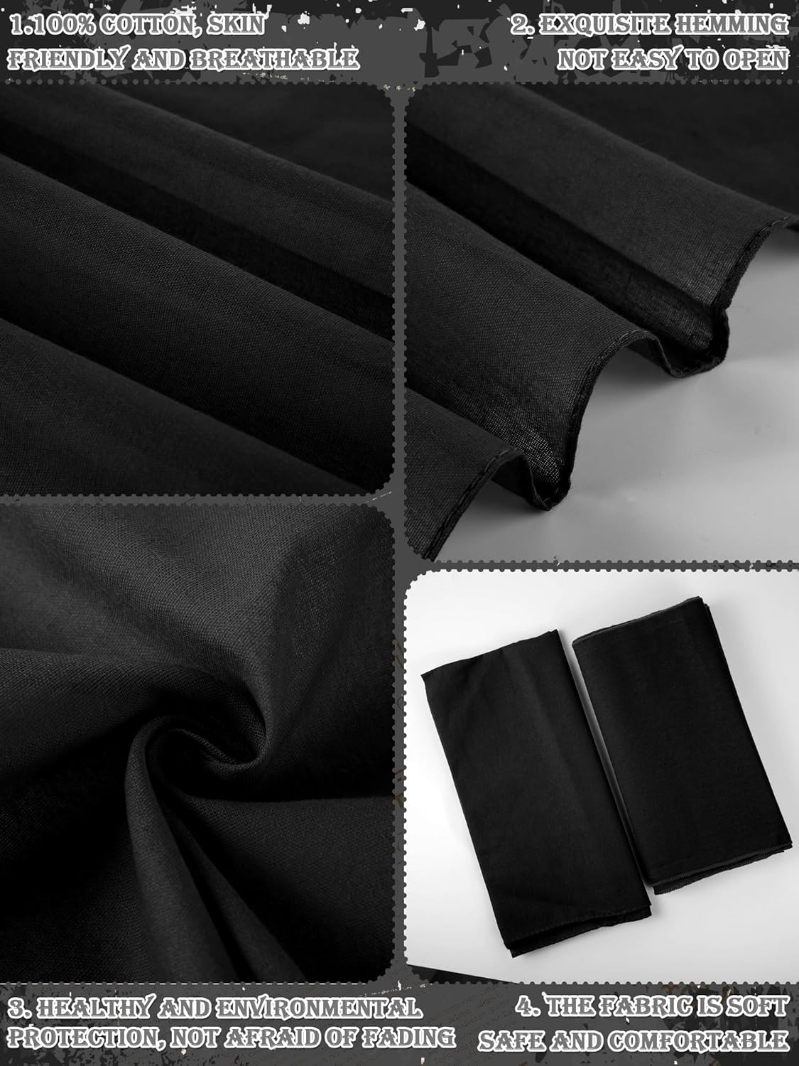 4 Pcs Pirate Costume Accessories Women Pirate Head Scarf Sash Belt Necklace Earrings for Cosplay Party Outfit - Image 6