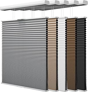 Top Down Bottom Up Cellular Shades for Window, Indoor 100% Blackout Cordless TDBU Cellular Blinds, Pleated Honeycomb Blinds for Heat and Noise Reduction (Custom Size)