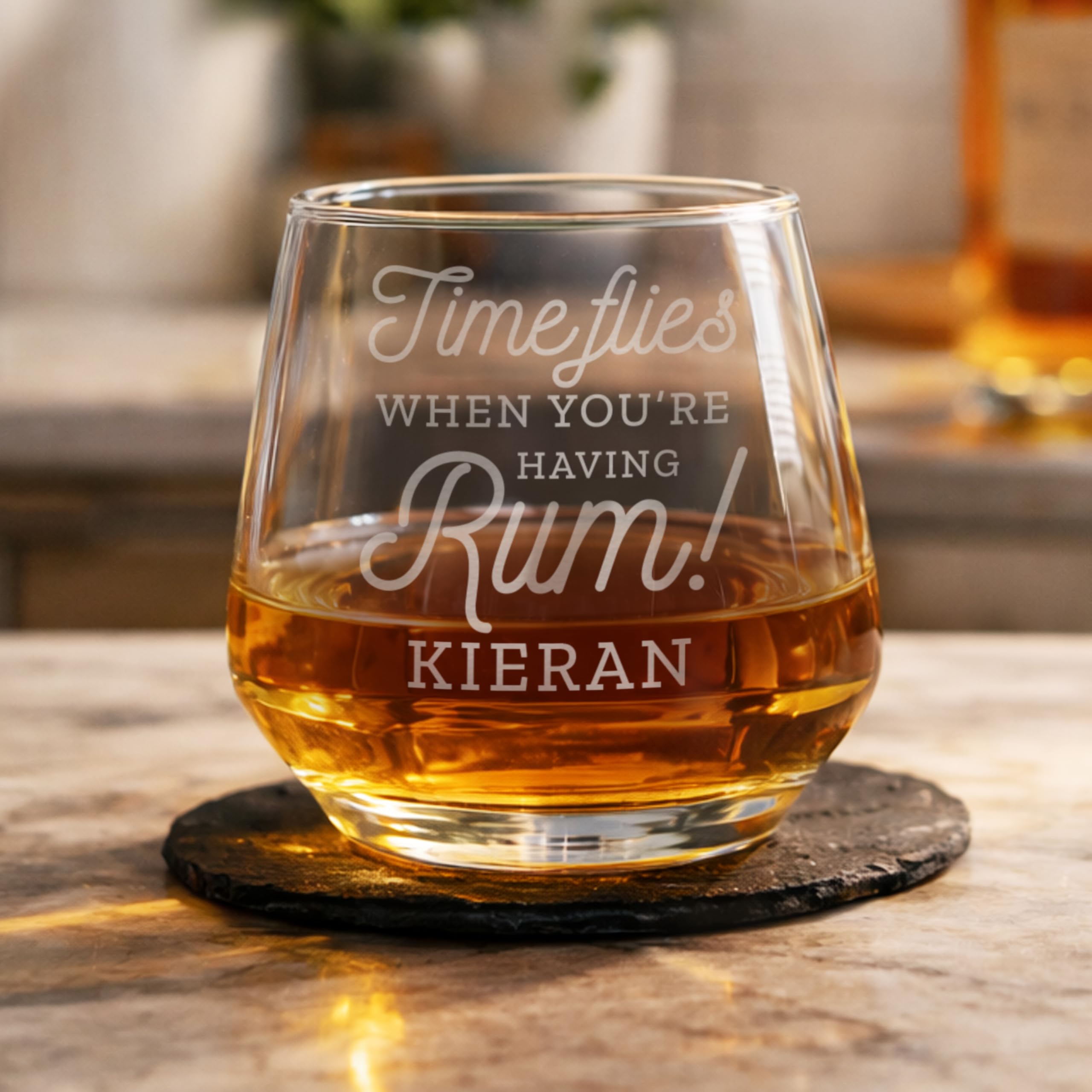 Custom Personalised Time Flies When You're Having Rum Tumbler - Christmas, Birthday, Father's Day, Anniversary
