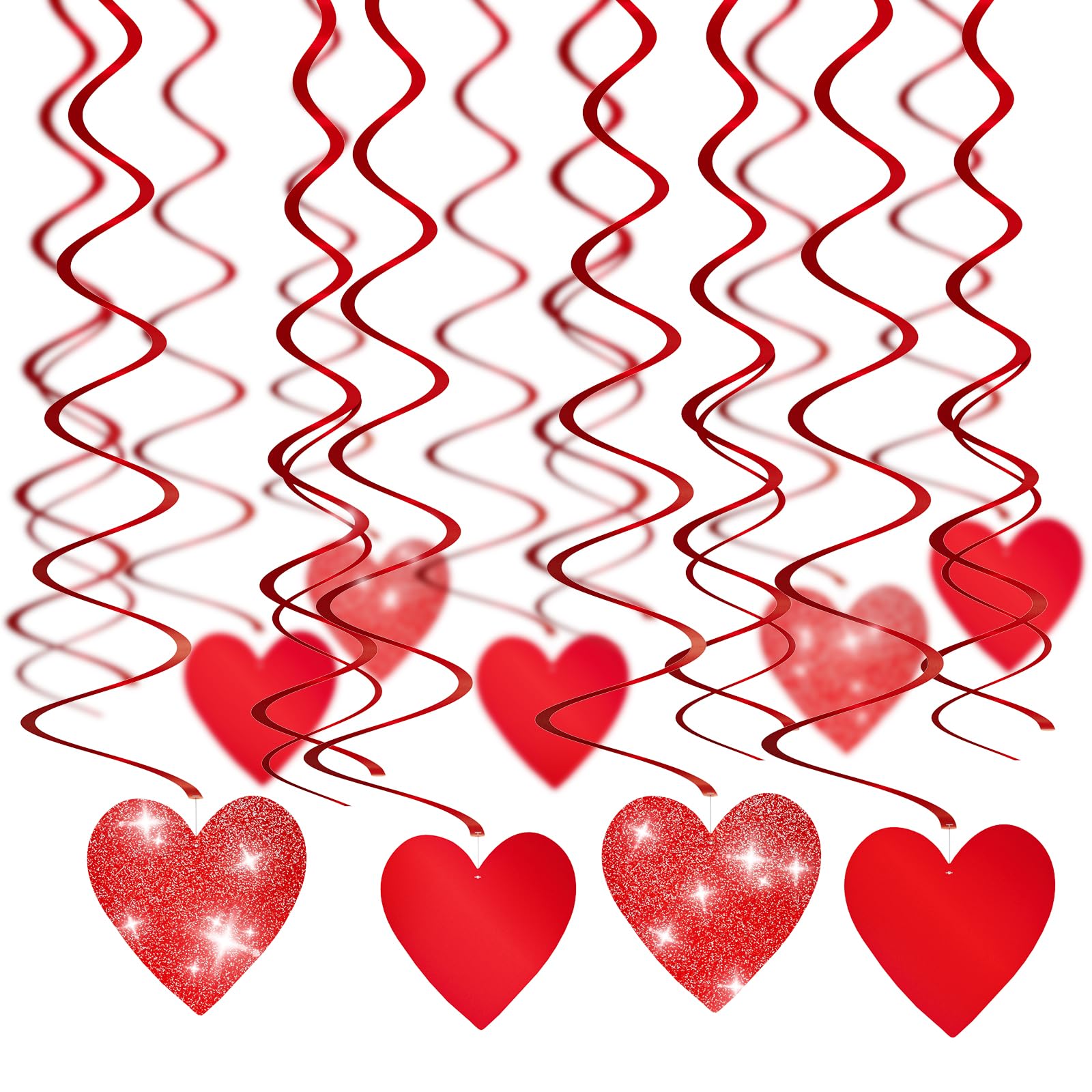 Ghirlanda A Cuore San Valentino 15 Metri | 4 Festoni Di Carta Rosa, 40 Cuori Da 5 Cm L'uno, Per Feste E Proposte