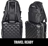 Vista 7 de Kenneth Cole REACTION Marley Mochila Tote de Cuero Vegano Pebble y Taupe, Negro