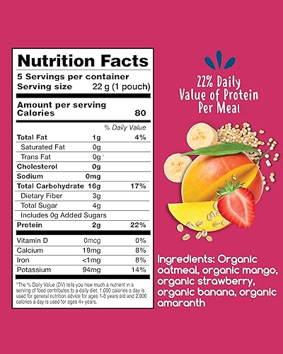 Miniatura 2 de Amara Alimento orgánico para bebés, etapa 3, grano antiguo, cereales para bebés para mezclar con leche materna, agua o fórmula para bebés, alimento