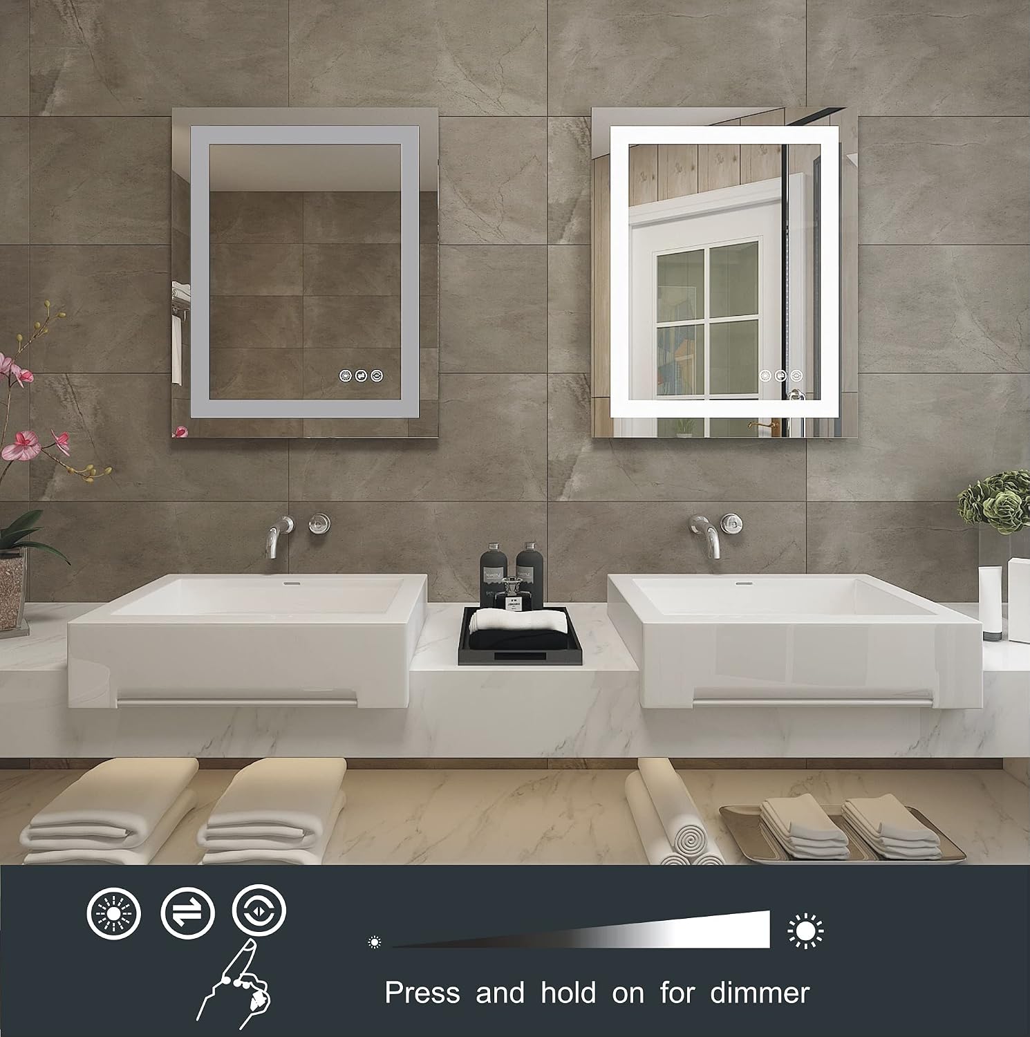 Hоttеѕt Sаlе MAIHAUZ Dimmable Touch Switch Wall Mounted 24x36 inch LED Lighted Bathroom Mirror with High Lumen CRI>90 3000K 4000K 6500K Adjustable Color Temperature IP44 Waterproof Anti Fog(Argo 24 WX36 H) Blасk Frіdау - 70% оƒƒ MAIHAUZ Dimmable Touch Switch Wall Mounted 24x36 inch LED Lighted Bathroom Mirror with High Lumen CRI>90 3000K 4000K 6500K Adjustable Color Temperature IP44 Waterproof Anti Fog(Argo 24 WX36 H)