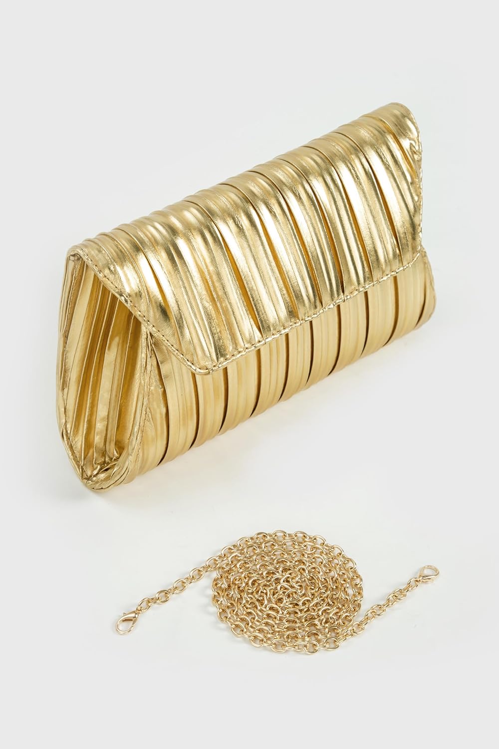 BABEYOND Clutch Purses for Women - Evening Bag Pleated Flap Clutch for Formal Party Cocktail Prom Wedding Handbags