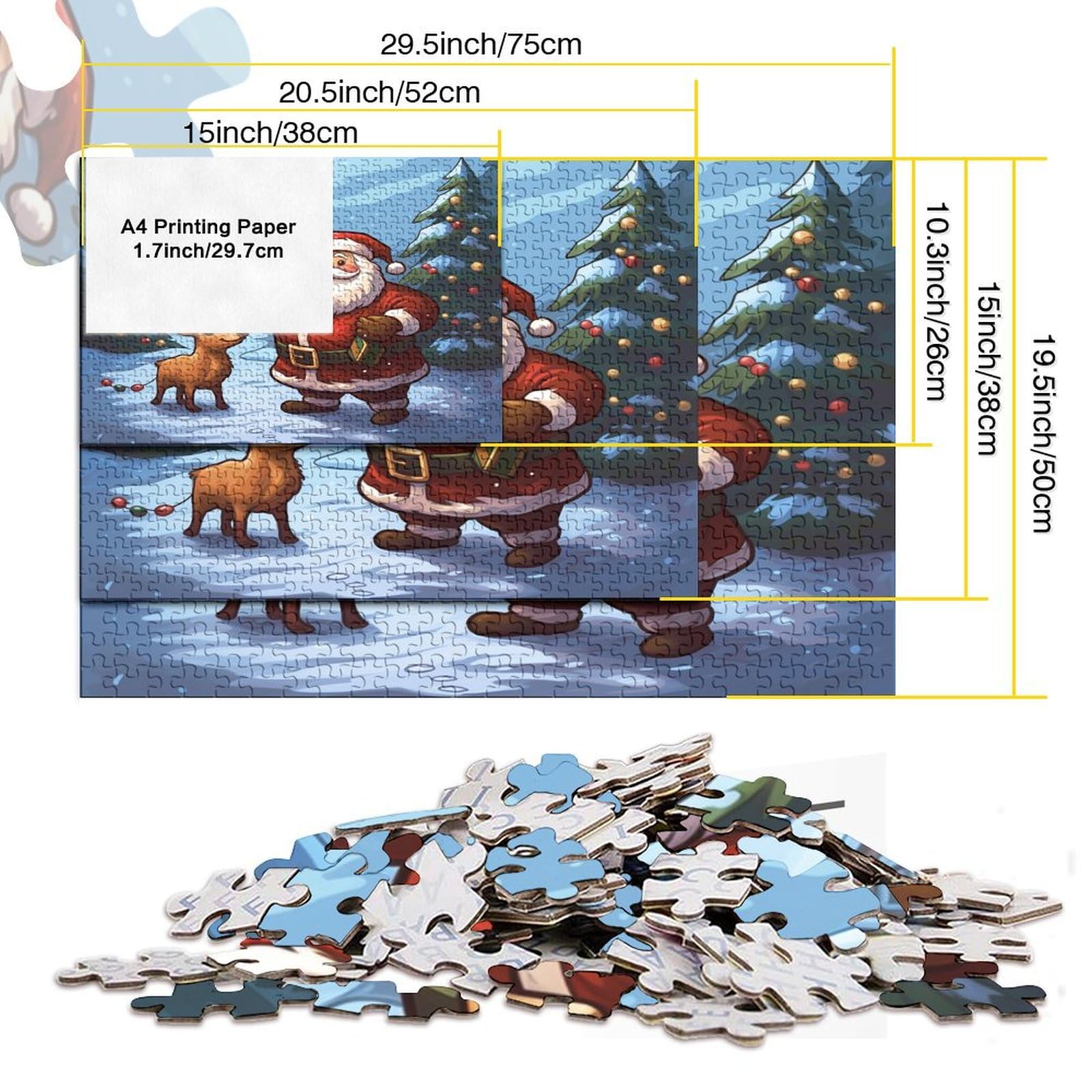 Set 2 Puzzle Da 1000 Pezzi: Babbo Natale E Tema Natalizio – Quickdraw