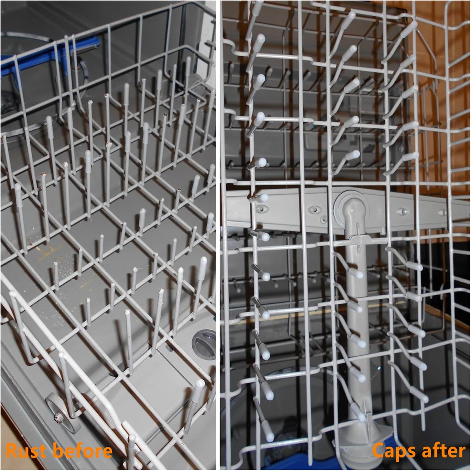 Universal Dishwasher Prong Rack Caps Dishwasher Rack Repair Tip Tine Cover Caps (100)