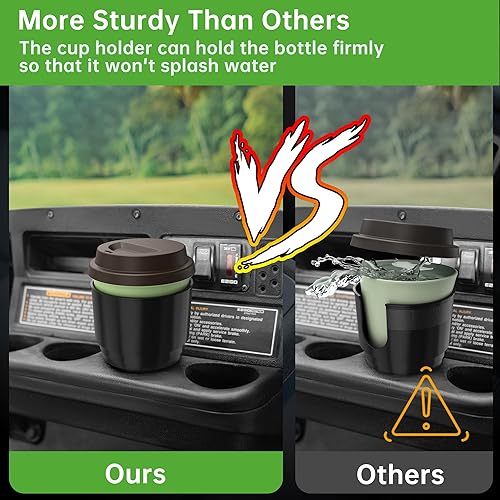 Miniatura 6 de 10L0L Paquete de 2 portavasos para carrito de golf, adaptador de tablero para calentador de propano portátil, soporte universal de repuesto para