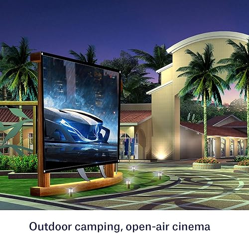 Miniatura 31 de Pantalla de proyección 4:3, pantalla de proyección plegable, pantalla de proyector blanca sin deceleratina para películas de campamento al aire