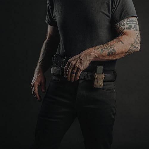 Miniatura 5 de Universal Mag Carrier Gen 2, bolsa Mag de pila simple o doble, funda OWB o IWB Mag, ambidiestro, bolsa Mag para cinturón, compatible con Glock 0.354