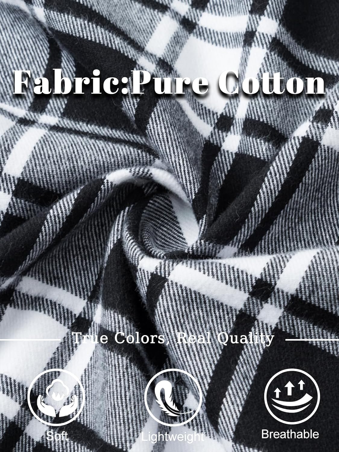 MAGNIVIT Flannel Shirt for Men Plaid Button Down Shirt Casual Lightweight Cotton Shirt with 2 Chest Pockets - Image 5