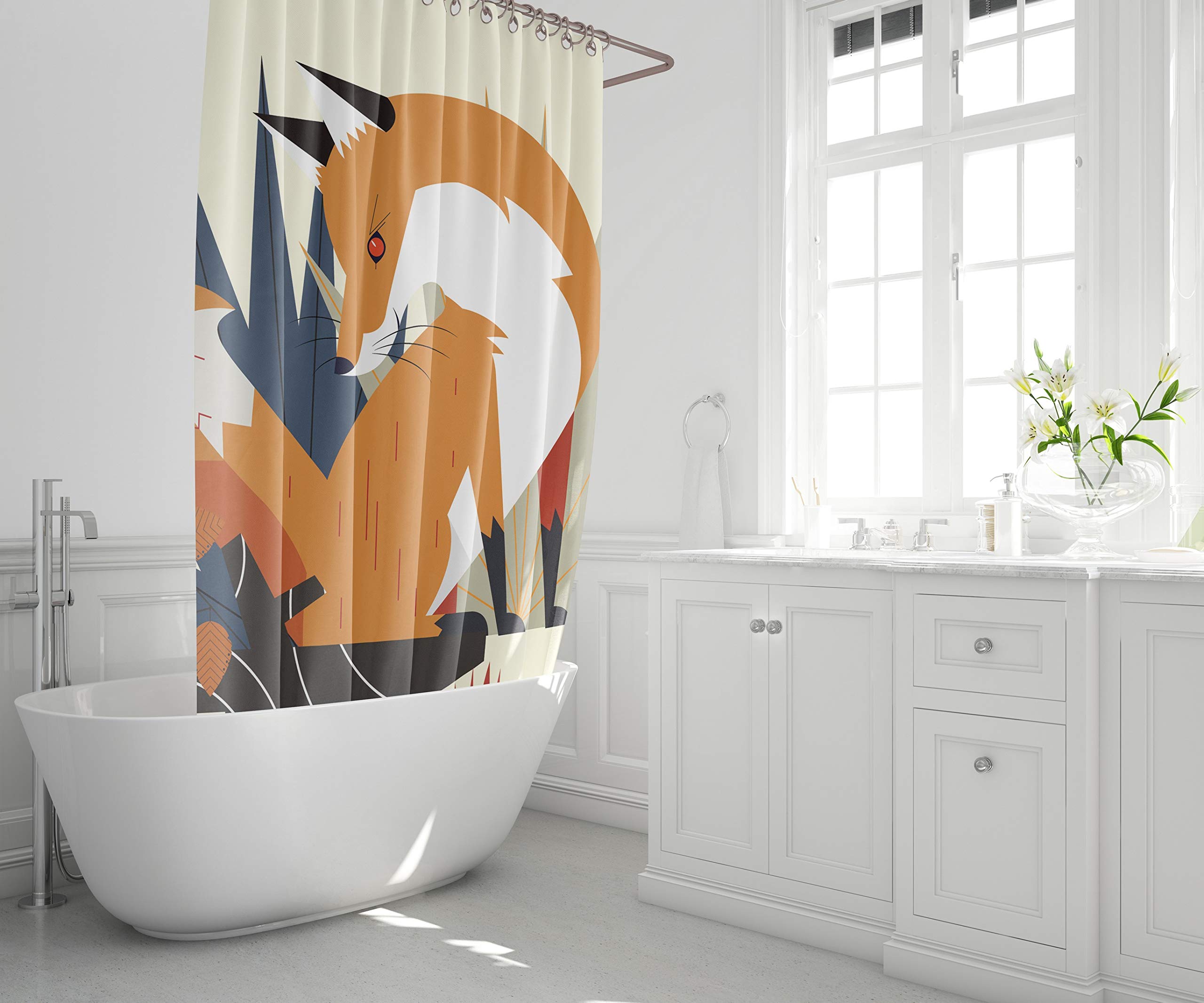 Bonamaison Duschvorhang Polyester, Wasserdicht & Schimmelresistent, 150x200 Cm, Mehrfarbig