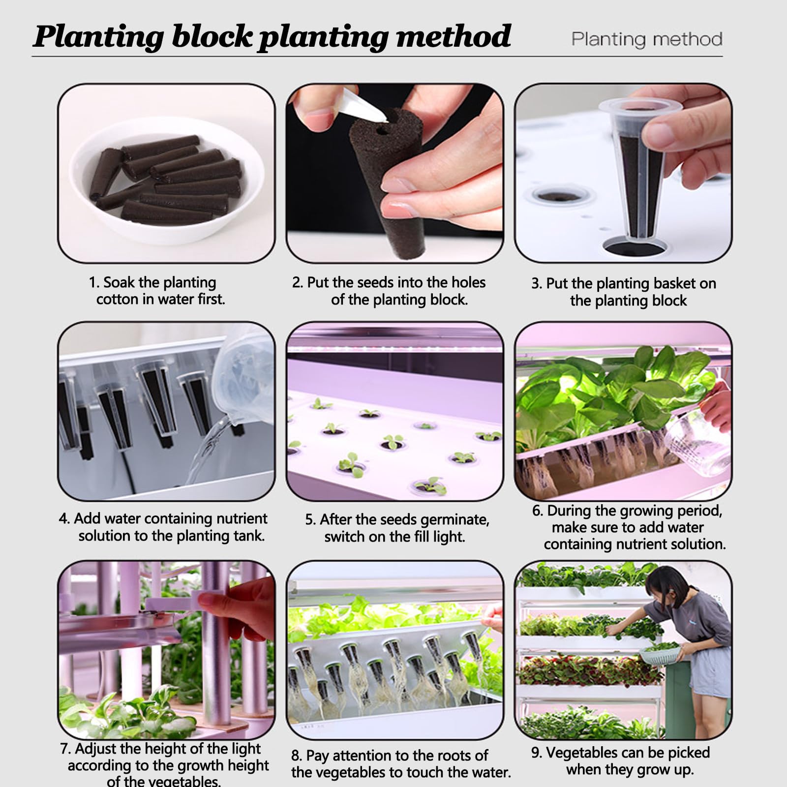 Kits de Cultivo Hidropónico Jardín Hidropónico System 48/64/90/120 Espacios de plantación Pvc Verduras Kit de Cultivo Hidropónico,de Jardinería de Interior,4layers90holes