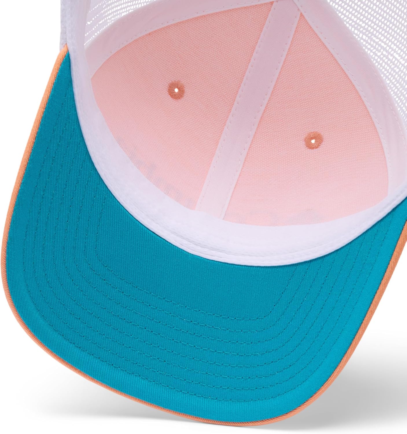 Columbia Unisex PFG Logo Mesh Snap Back, Bright Nectar/White/Ocean Teal/Bass, One Size
