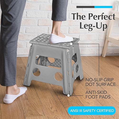 Miniatura 10 de Taburete plegable el taburete ligero es lo suficientemente resistente para apoyar a adultos y lo suficientemente seguro para niños Se abre