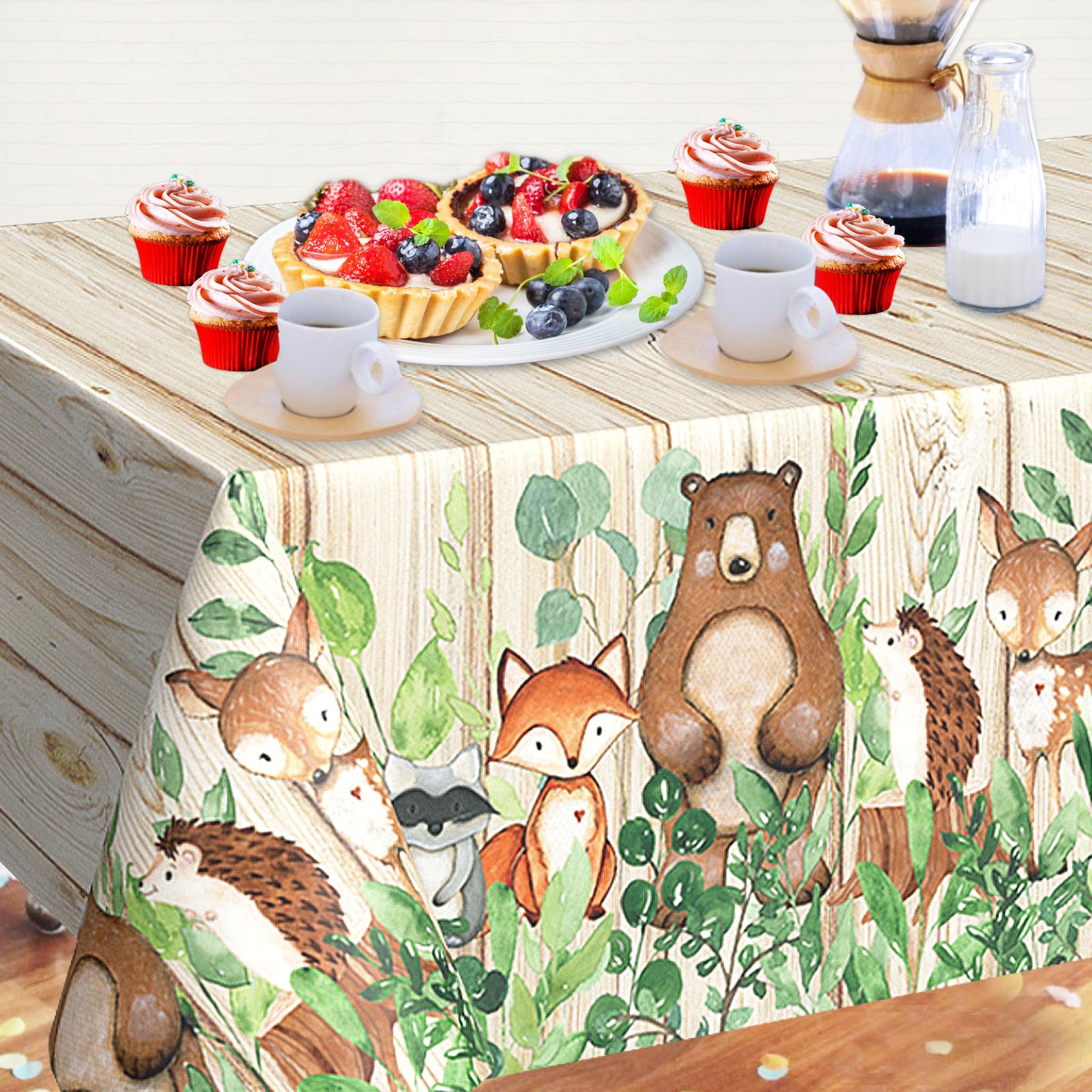 Amazon.co.jp: FunHot ジャングルアニマルテーブルクロス、動物