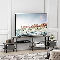 Vista 34 de Furinno Econ - Centro de entretenimiento con soporte para TV, color espresso