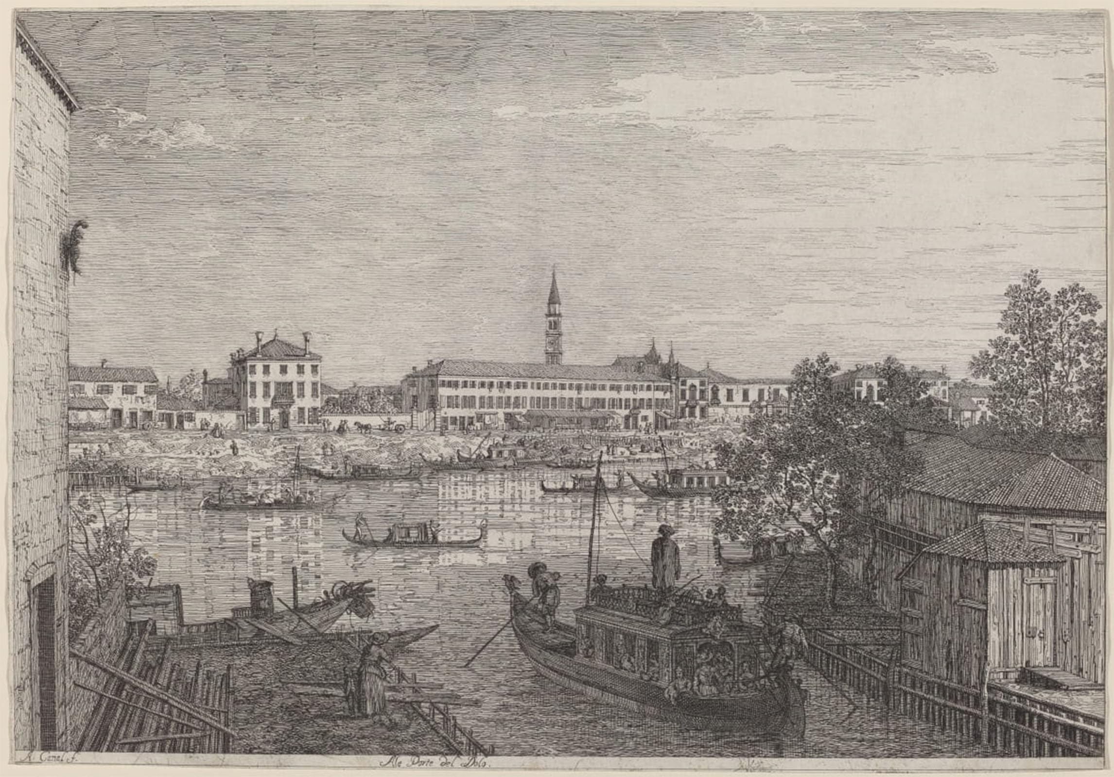 POSTERIIk Vintage Art Print Images Pictures Print Ale Porto Del Dolo by Canaletto Modern Colour Posters for Office Home Decor 60x90cm