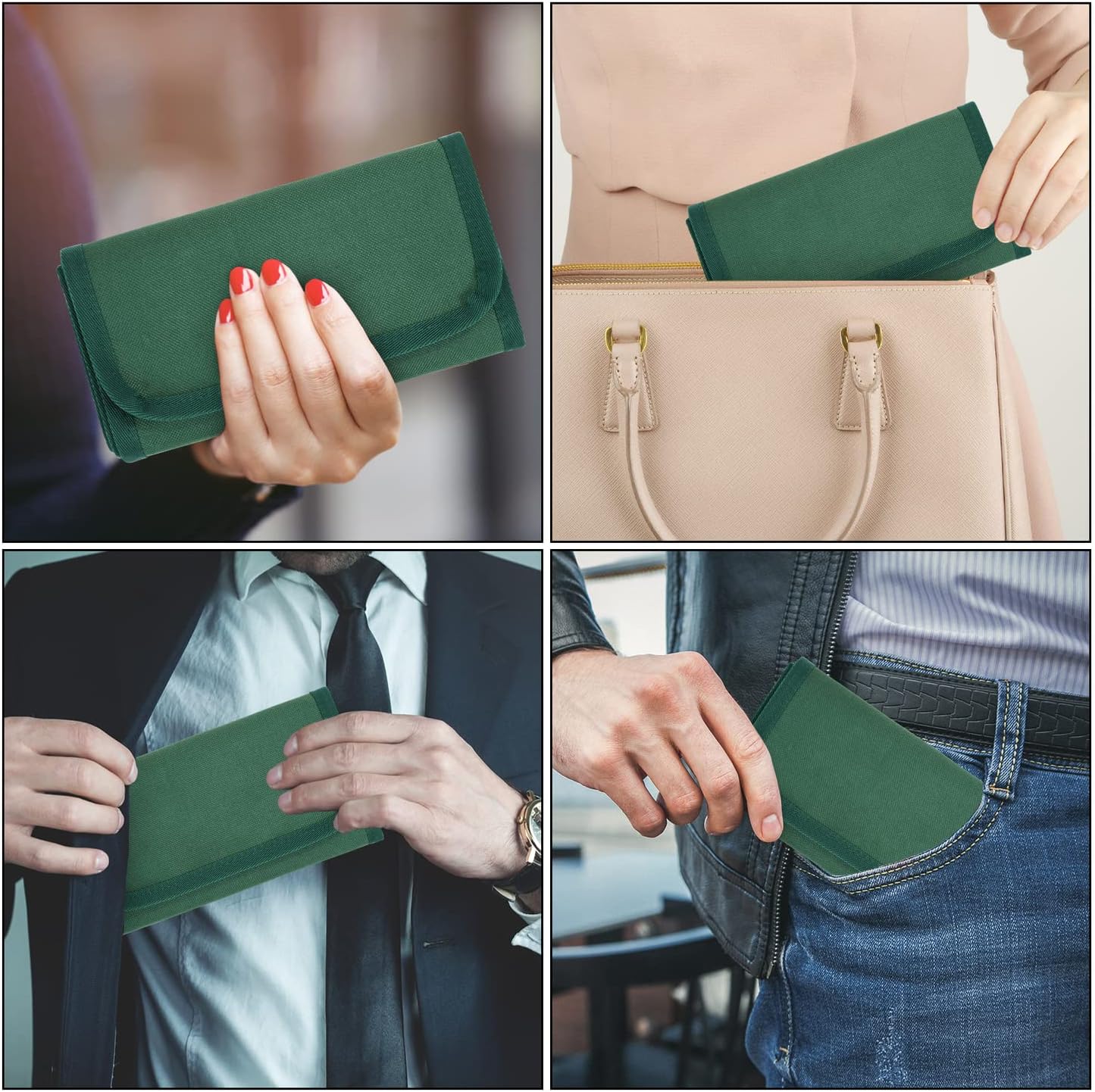 VOCHIC Money Wallet, Money Organizer for Cash with 6 Zippered Pocket Multipack Money Pouch, Cash Bill Organizer, Money Bag Small Travel Money Holder for Budgeting, Receipt and Tips - Image 7