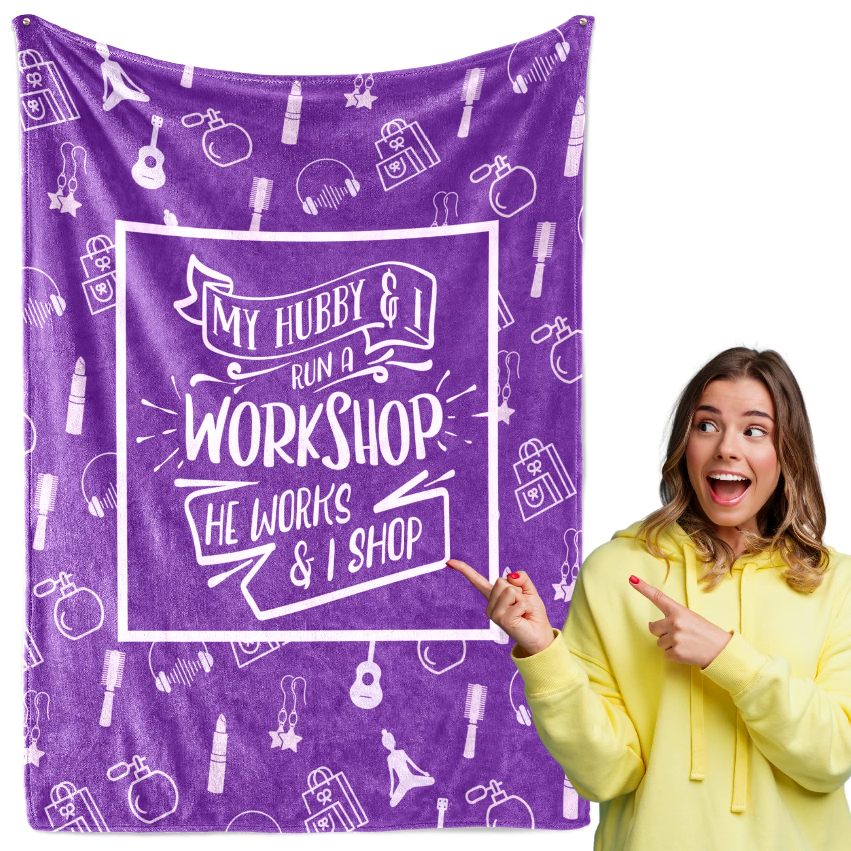 Gifts for Her, Wife Girlfriend Throw Blanket, from Husband or Boyfriend, Romantic I Love You Gifts for Anniversary, Birthday, Wife, Family