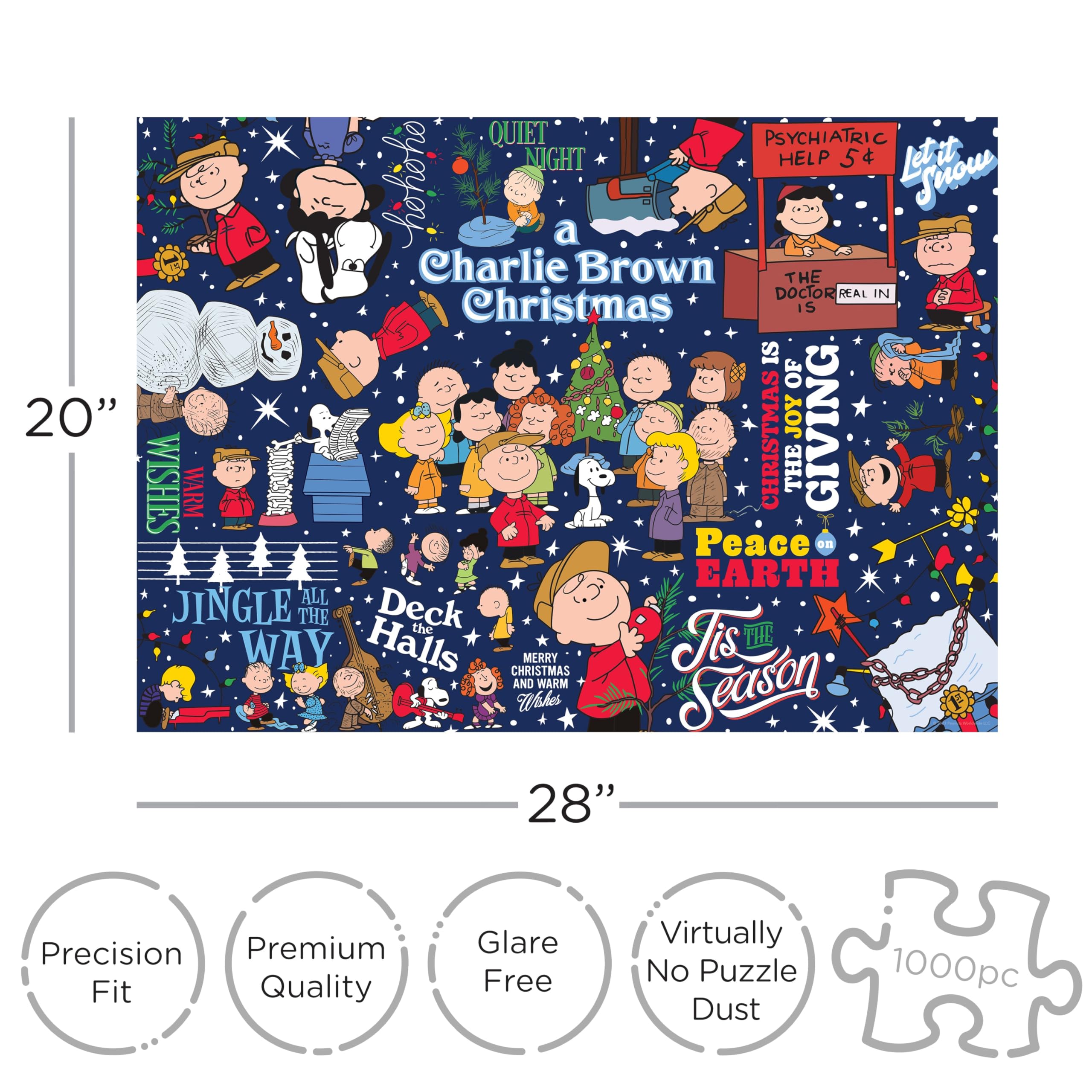 Amazon.com: Aquarius Peanuts Charlie Brown Wrapping Paper 1000pc