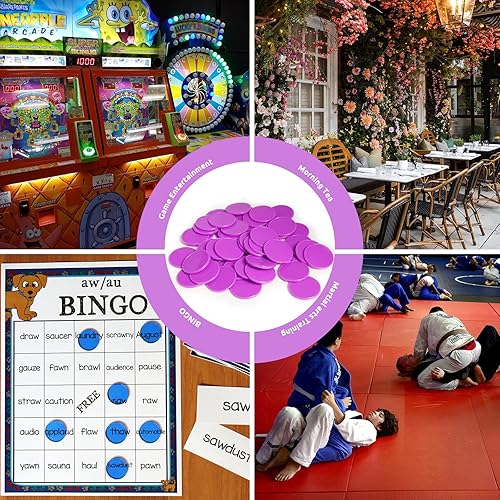 Vista 20 de Juego de 100 fichas de juego de fichas de póquer de plástico opaco con caja de almacenamiento (azul, 1 pulgada)