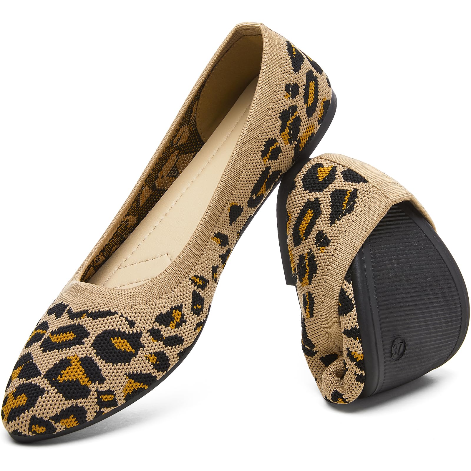 HEAWISH Women’s Ballet Flat Flats Shoes Comfortable Mesh Pointed Toe Slip On Dress Shoes