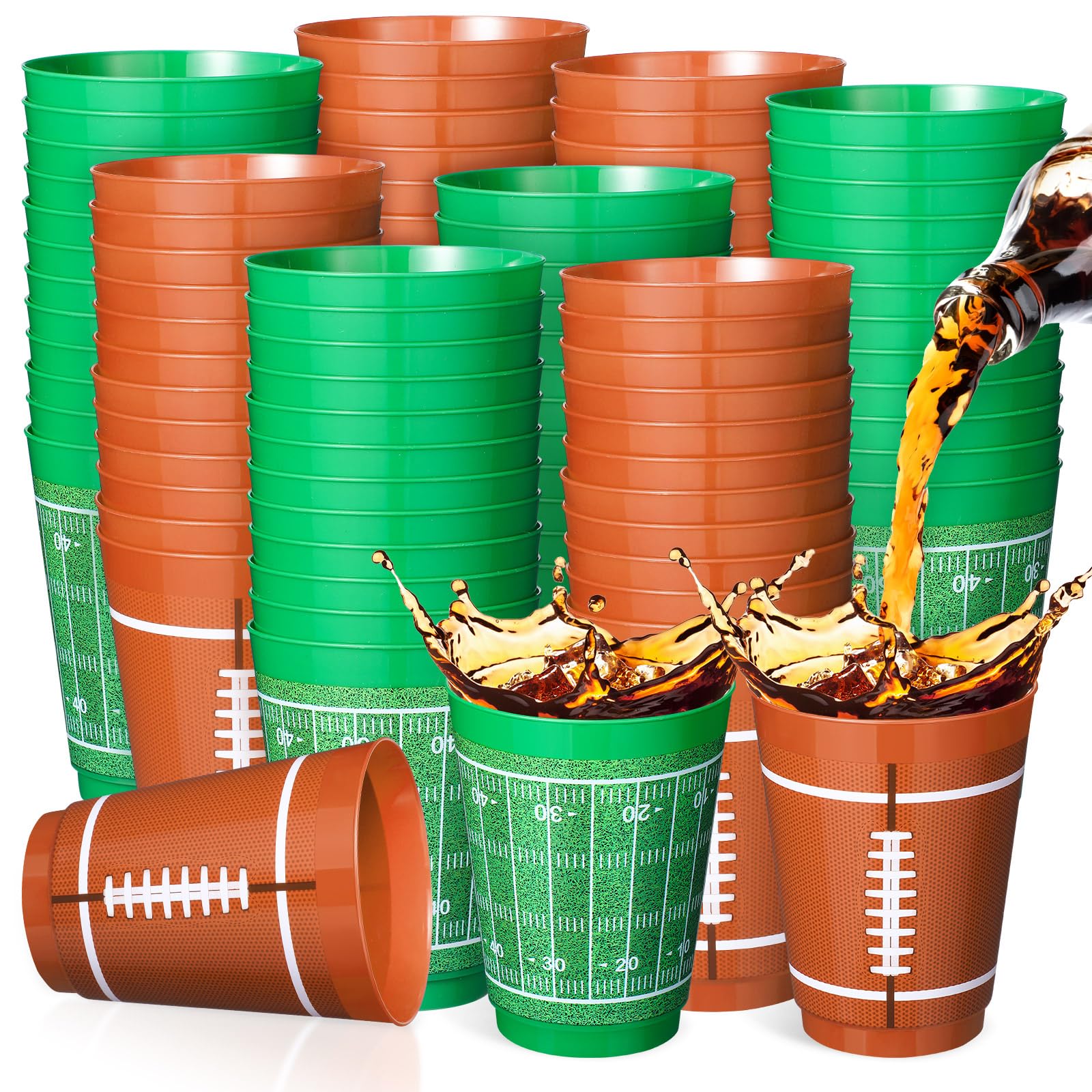 Gobelets de football tasses de fête réutilisables en plastique pour décoration anniversaire