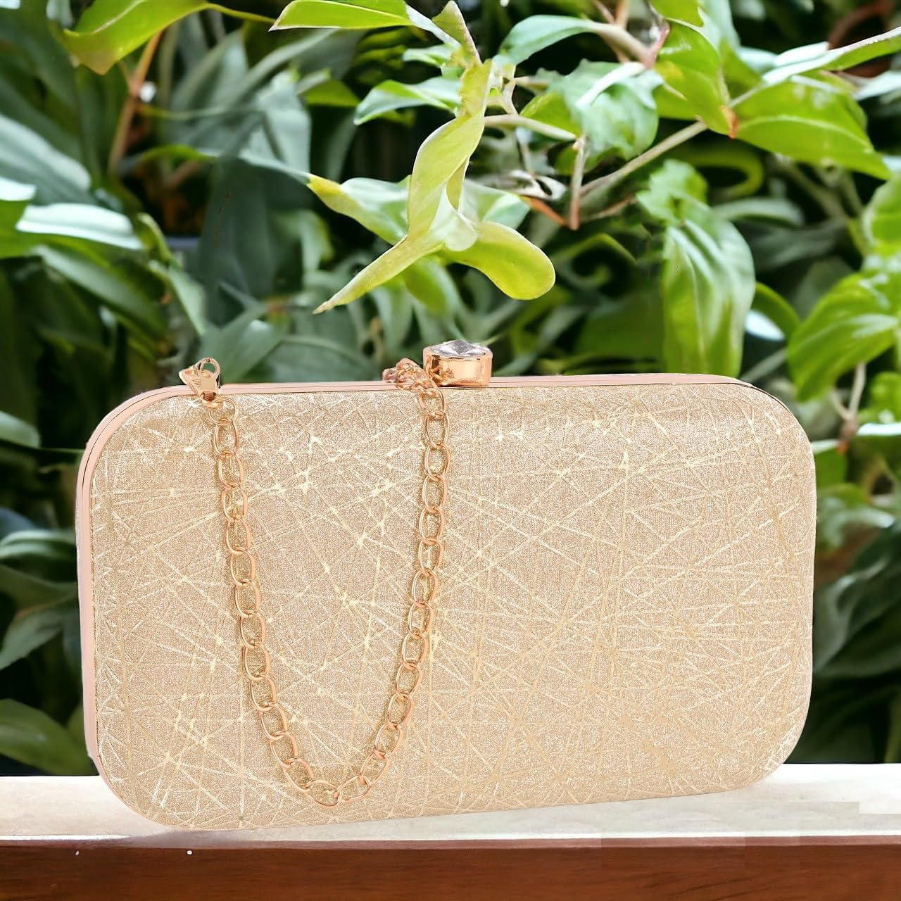 ADISA Constellation formal party clutch with gold chain for women and girls (CL106-GOL) 4