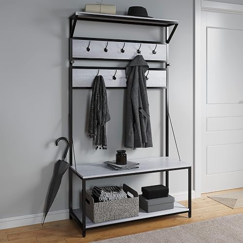 belleze modern entryway storage furniture