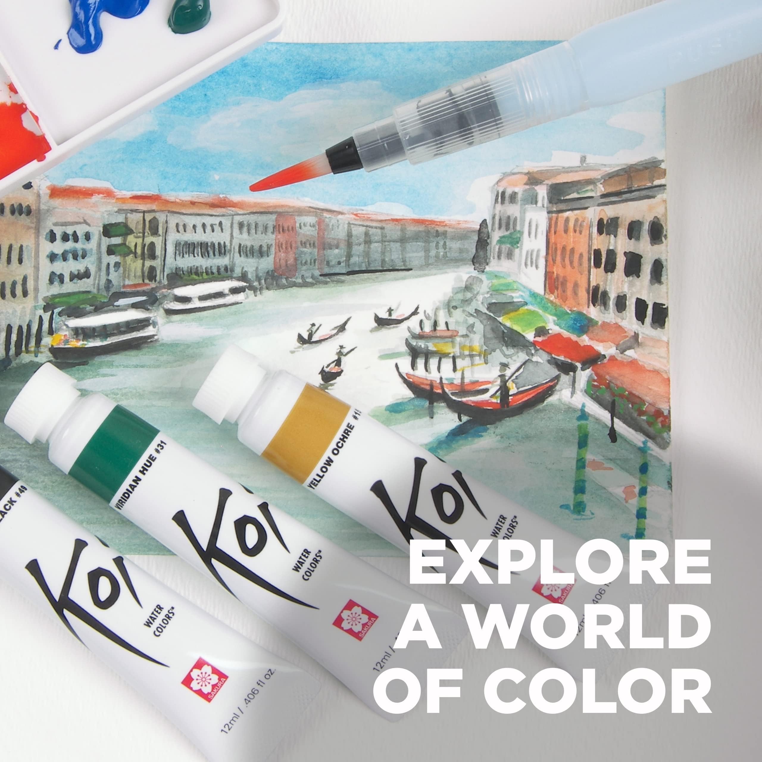 SAKURA Koi Water Tube acquerelli, 12 colori 144 ml