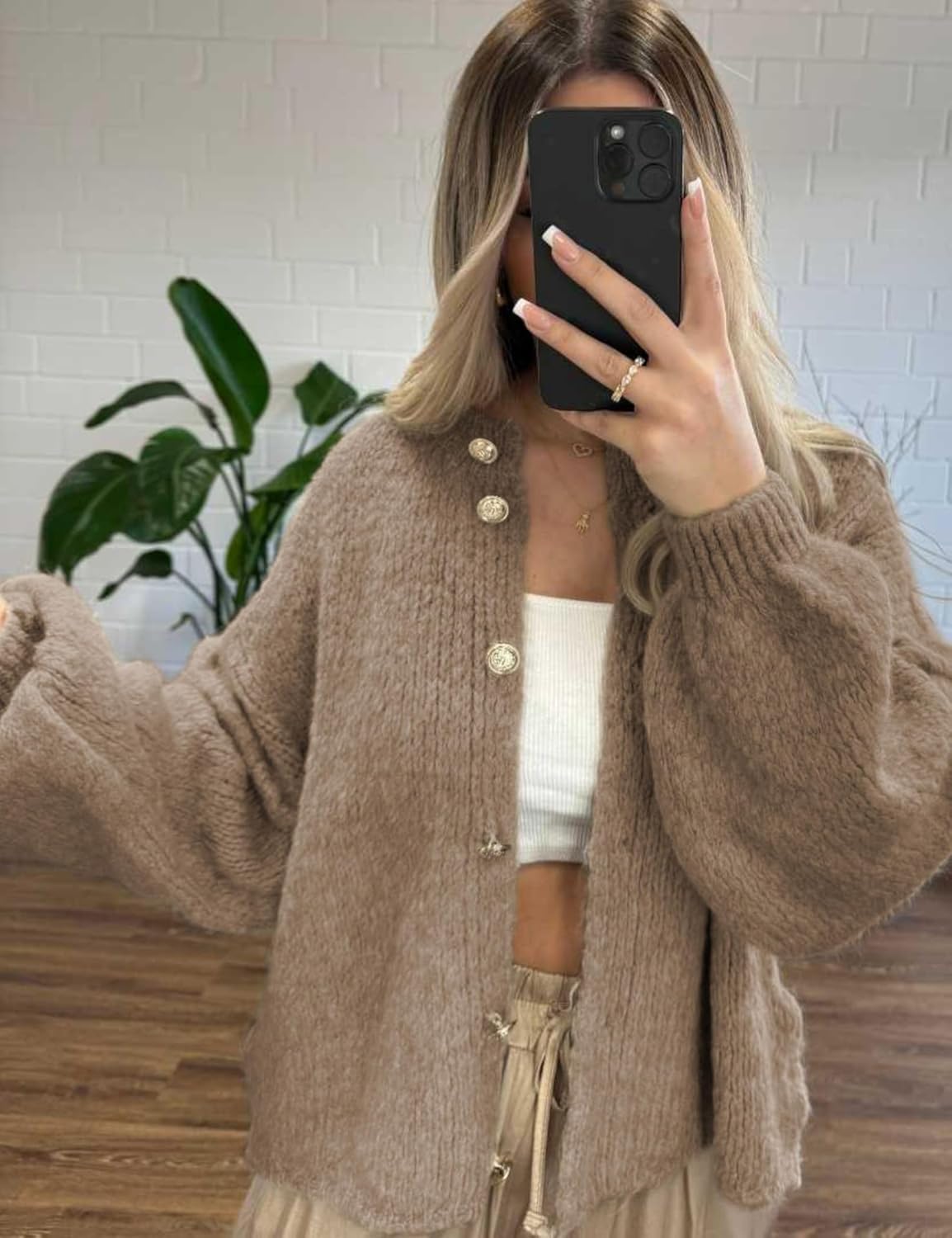 SeekMe Womens Cardigan Sweaters Casual Lightweight Long Sleeve Button Up Knit Oversized 2025 Fall Outwear - Image 6