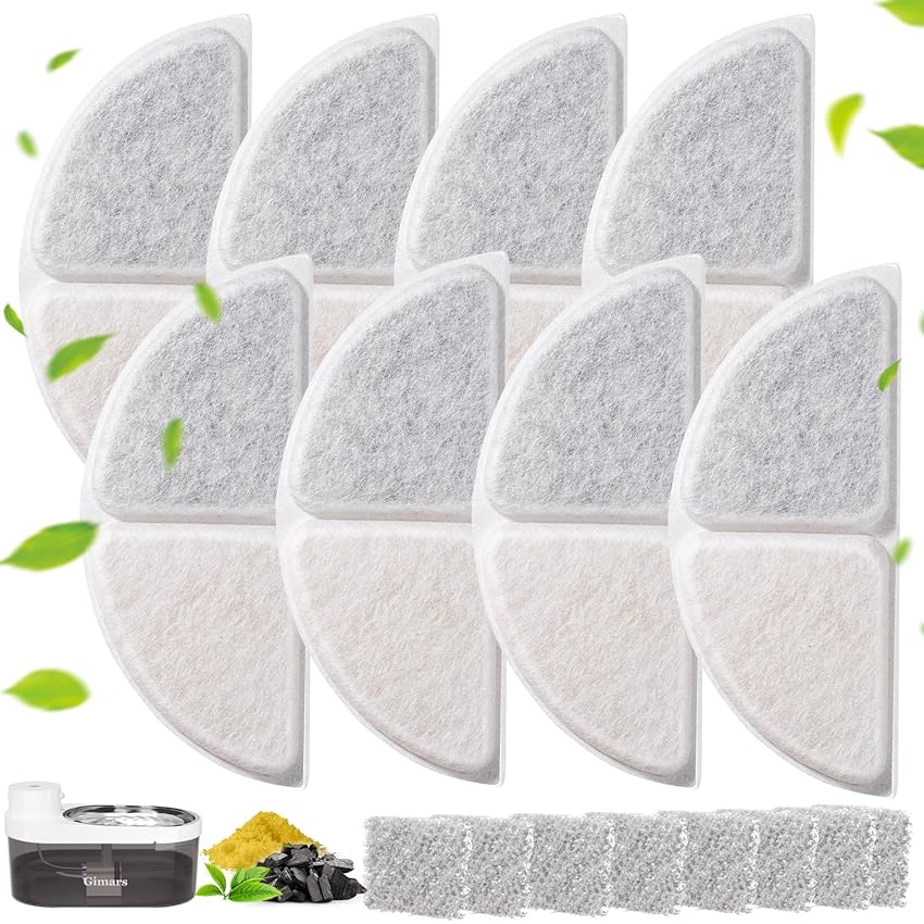Gimars Pet Water Fountain Filter Cotton 8-piece set