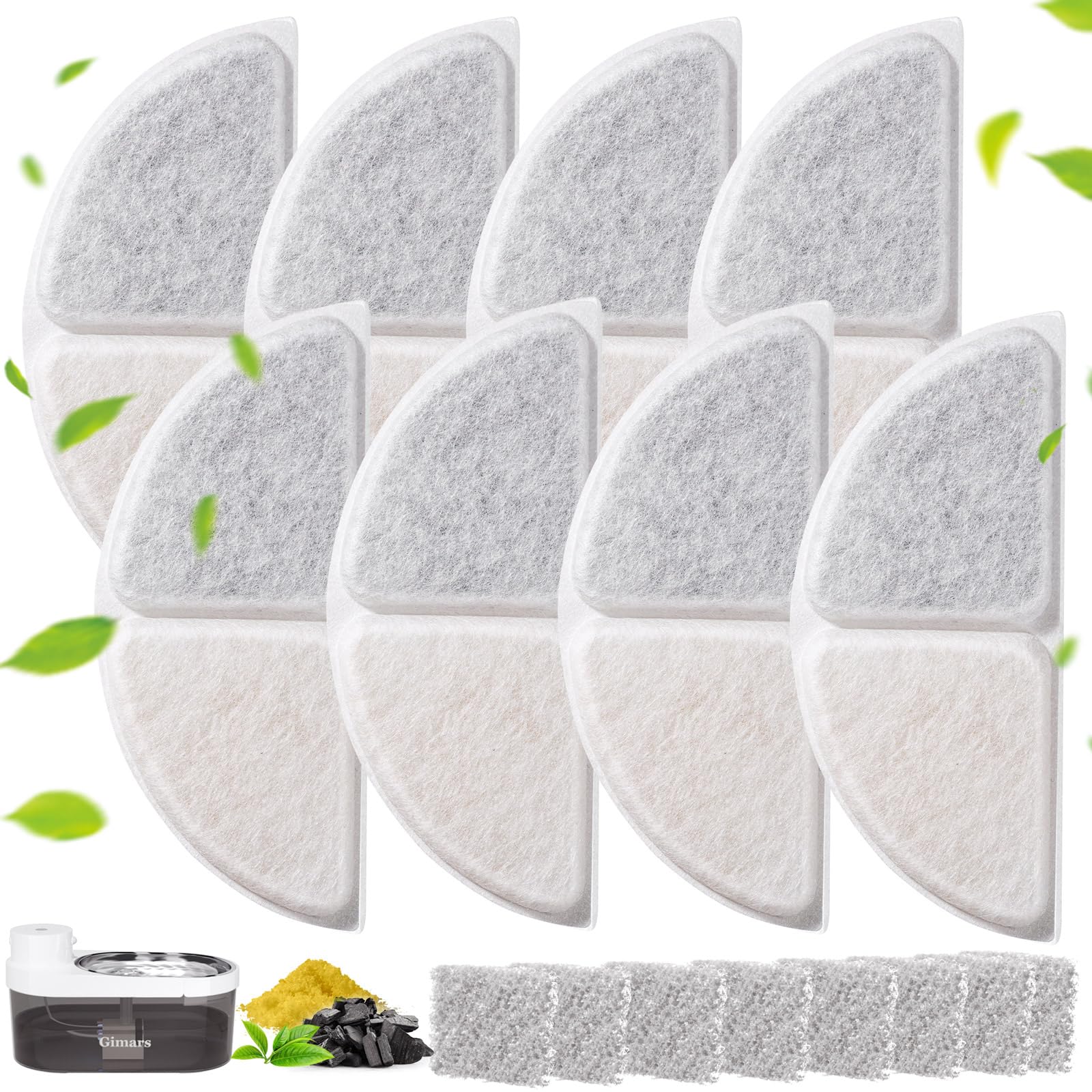 Gimars Pet Water Fountain Filter Cotton 8-piece set