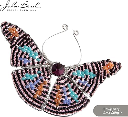 Miniatura 6 de John Bead Cuentas de cristal checo 100 cuentas de acero de pavo real para manualidades de joyería, vial de 0.85 oz