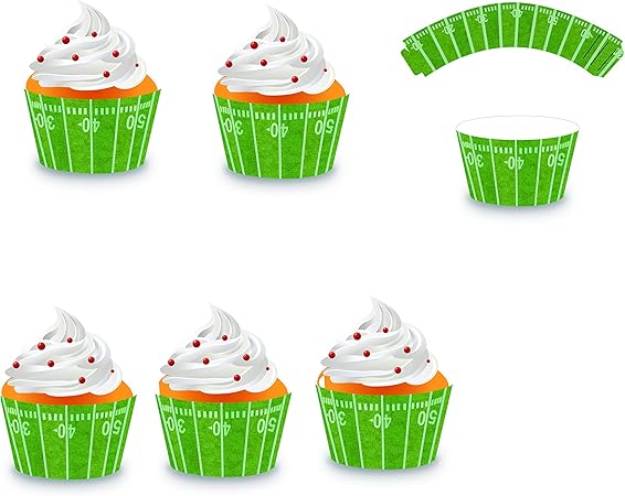 Amazon Co Jp Cc Home アメリカンフットボール カップケーキ ラッパー デコレーション ゲームデー ケーキ デコレーション スーパーボウル フットボール パーティー用品 ホーム キッチン