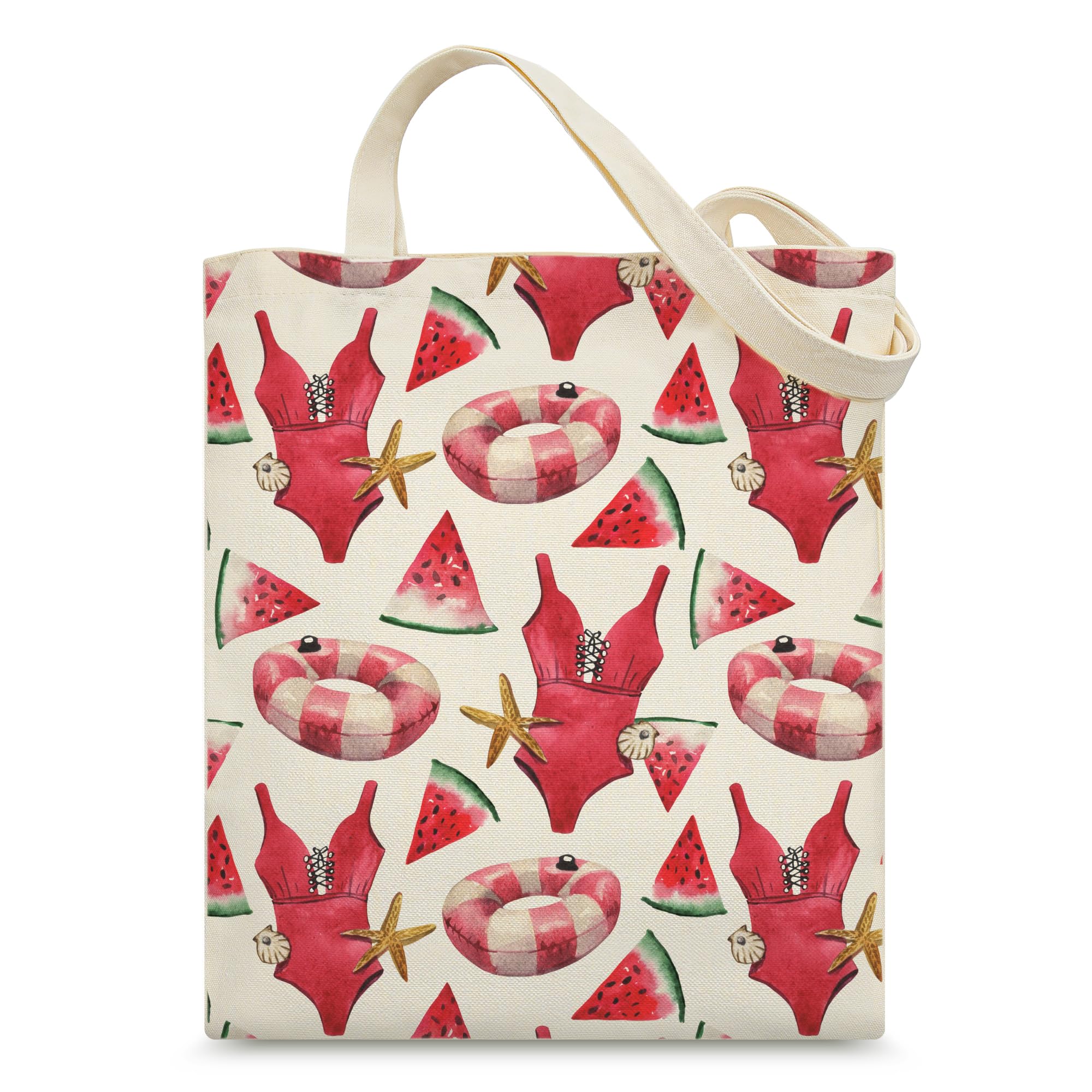 KONSOM Canvas Aesthetic Reusable Grocery Tote Bag with Pockets for Women Graduation Travel Work Mothers Day Christmas