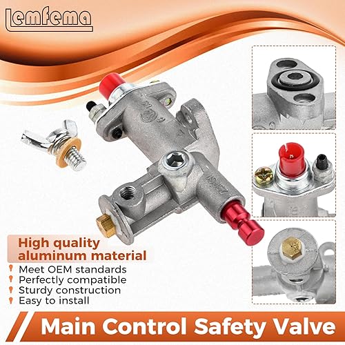 Miniatura 3 de Lemfema Kit de reemplazo de válvula de seguridad de control de gas para gas propano radiante tanque calentador termopar punta sobre interruptor