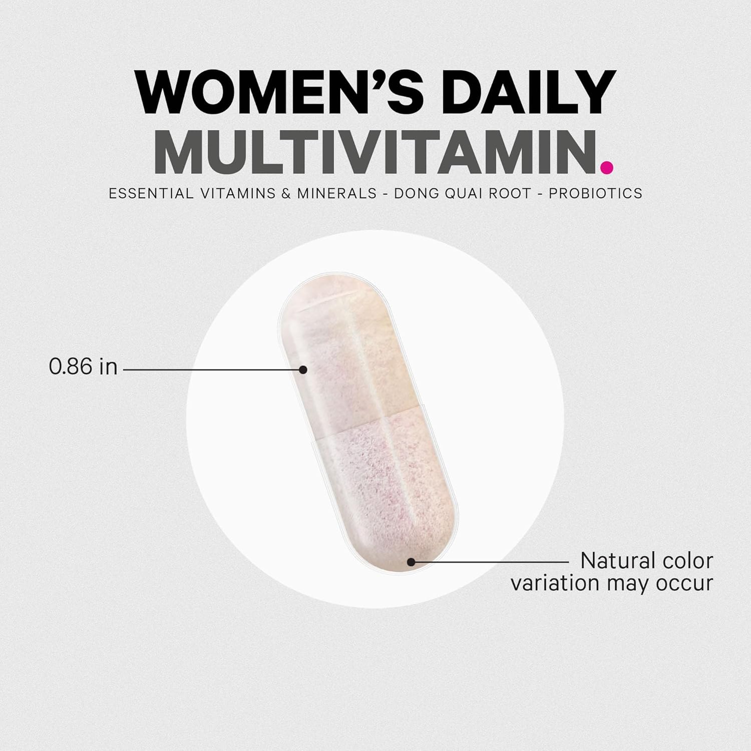 Codeage Women’s Multivitamin - Vitamins A, C, D3, E, B6, B12, Folate, Calcium, Magnesium, Iron, Dong Quai, Probiotics - 1 Capsule Per Serving - Daily Vitamin Pills for Women - Non-GMO - 30 Capsules