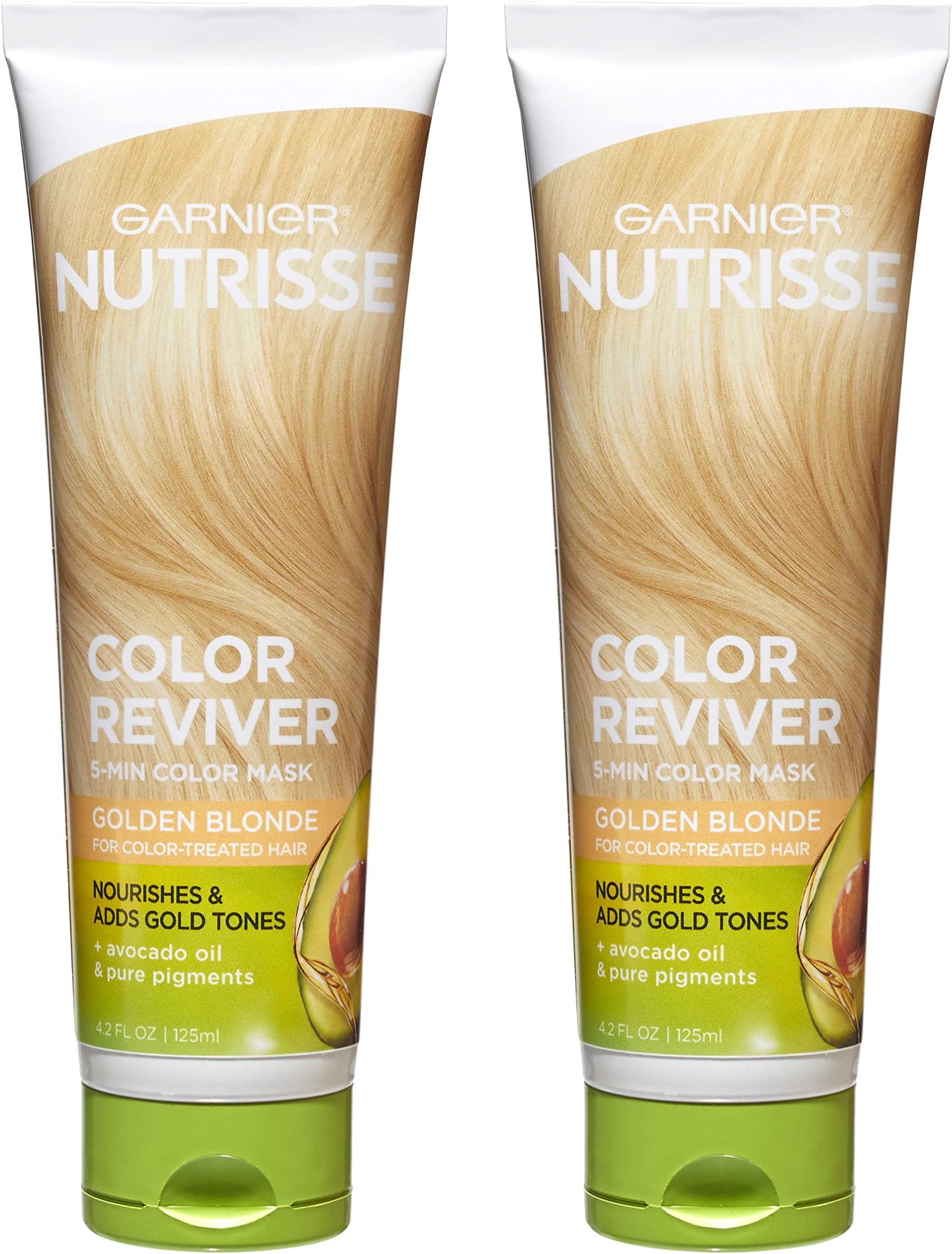 Garnier Nutrisse Color Reviver 5 Minute Nourishing Hair Mask With Avocado Oil for Day 1 Results, Color Treated Hair, Golden Blonde, 8.4 fl oz