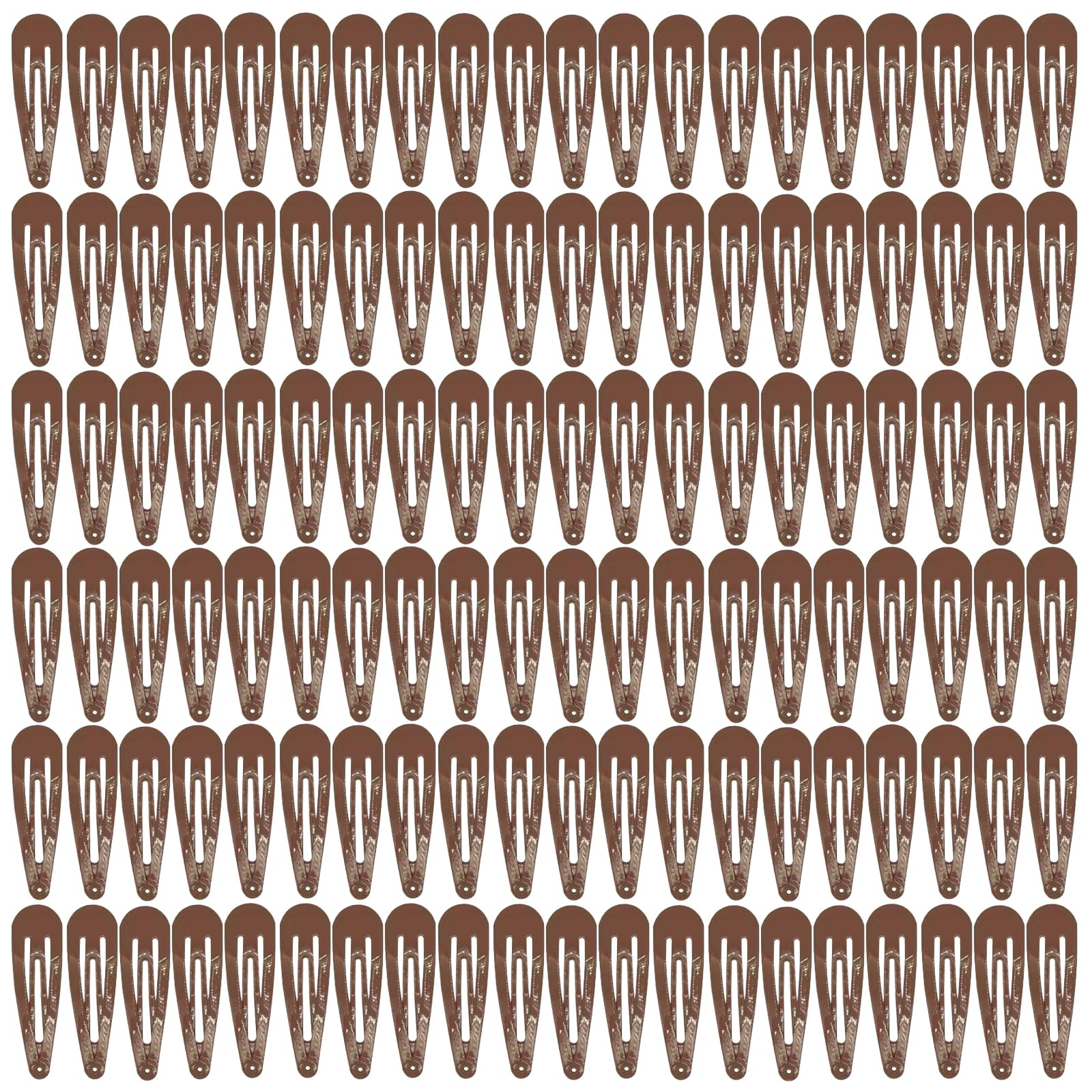 120Pcs Brown Hair Clips,2 Inch Metal Snap Hair Clips Brown Barrettes