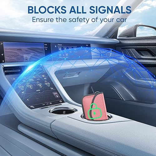 Vista 94 de TICONN Faraday - 2 bolsas para llavero, protector de jaula Faraday de 3.5 x 5.0 pulgadas, bloqueo de señal RFID para automóvil, bolsa antirrobo Negro